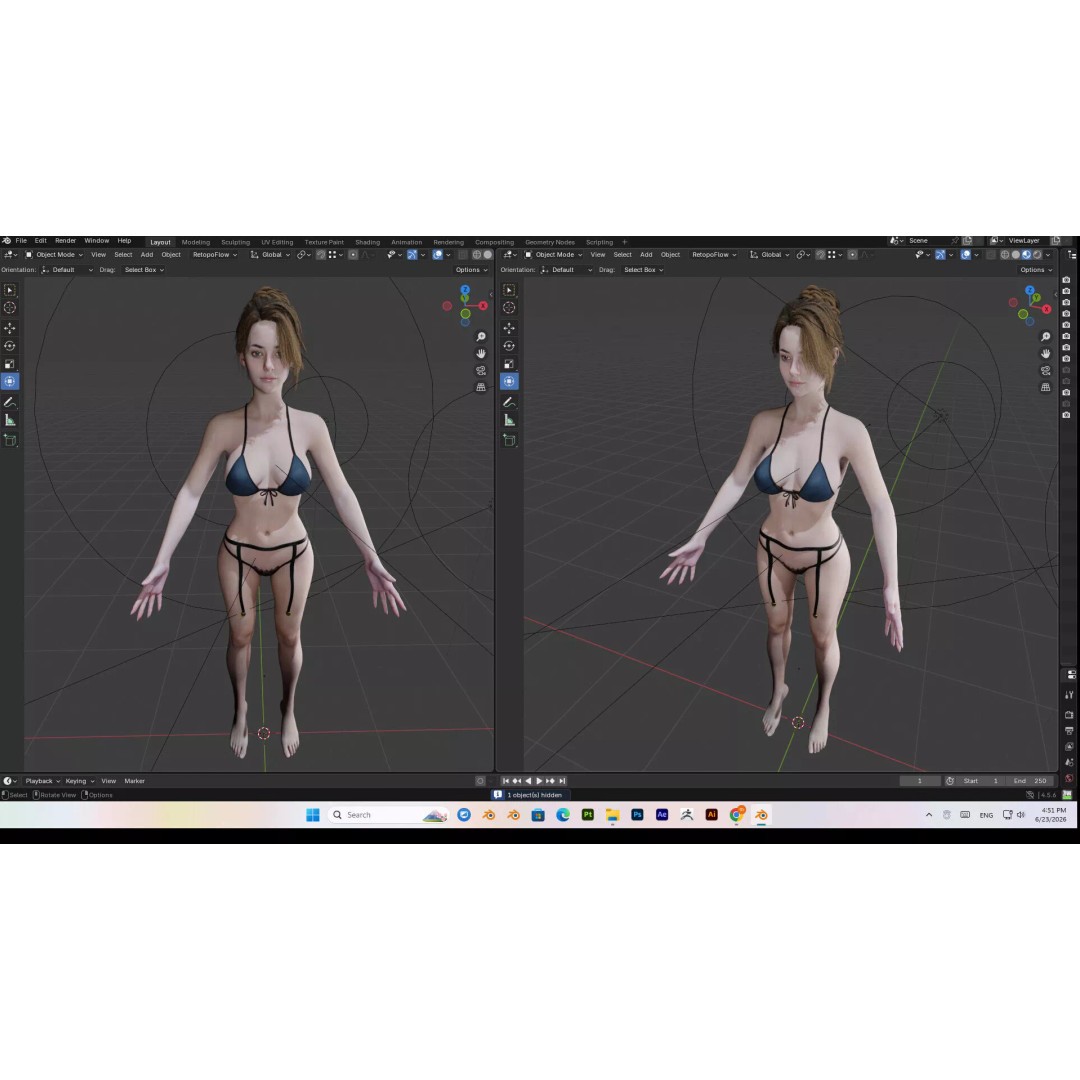 Female 3D Model – Attack on Titan Rigged Character, PBR 8K - View 46
