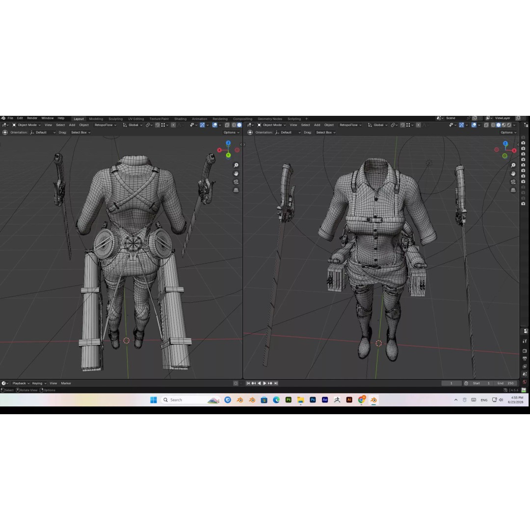 Female 3D Model – Attack on Titan Rigged Character, PBR 8K - View 56