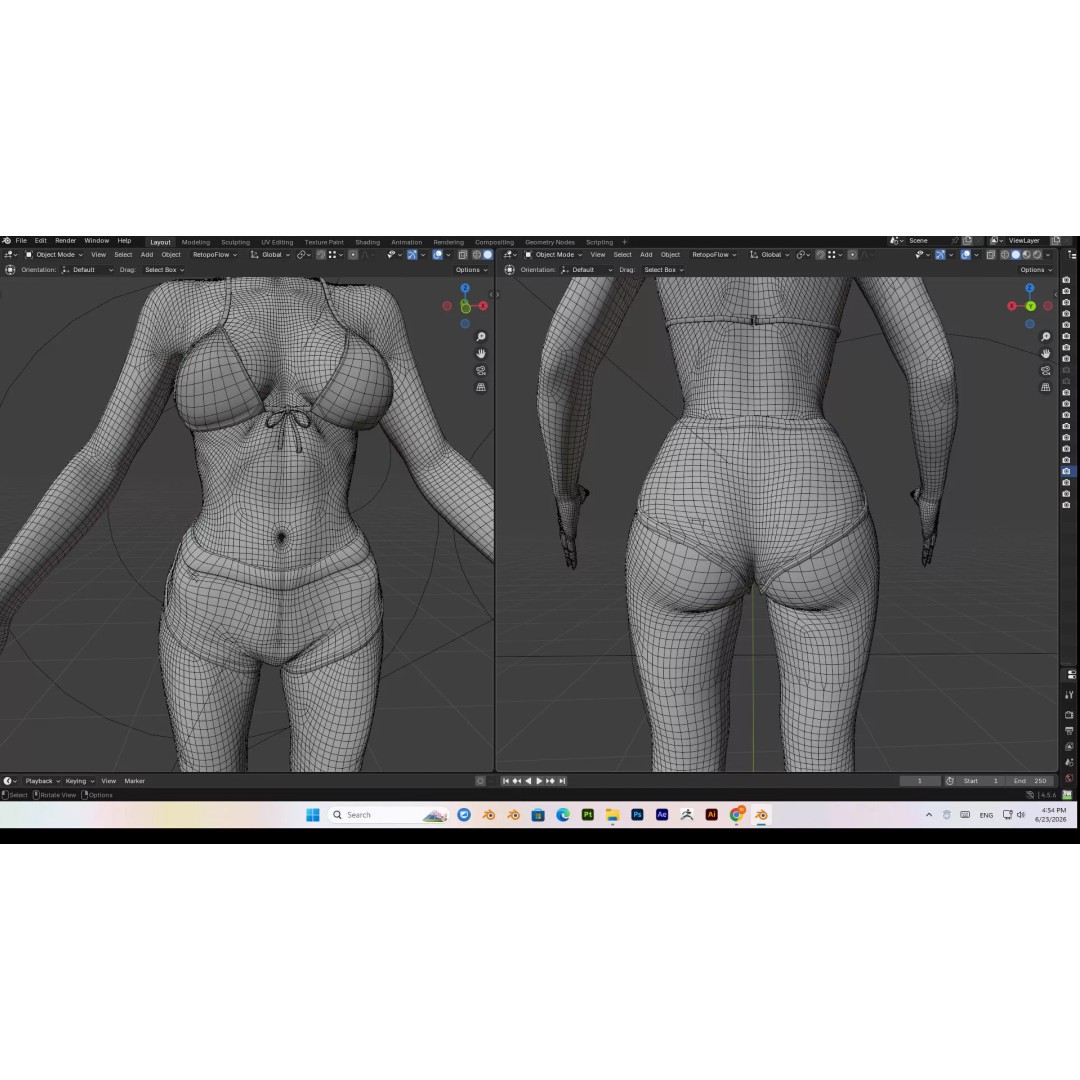 Female 3D Model – Attack on Titan Rigged Character, PBR 8K - View 58
