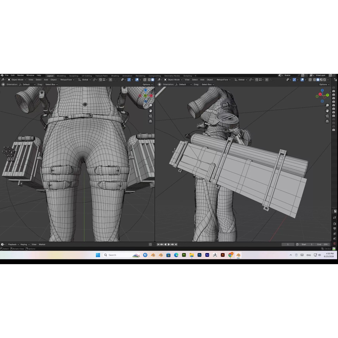 Female 3D Model – Attack on Titan Rigged Character, PBR 8K - View 60