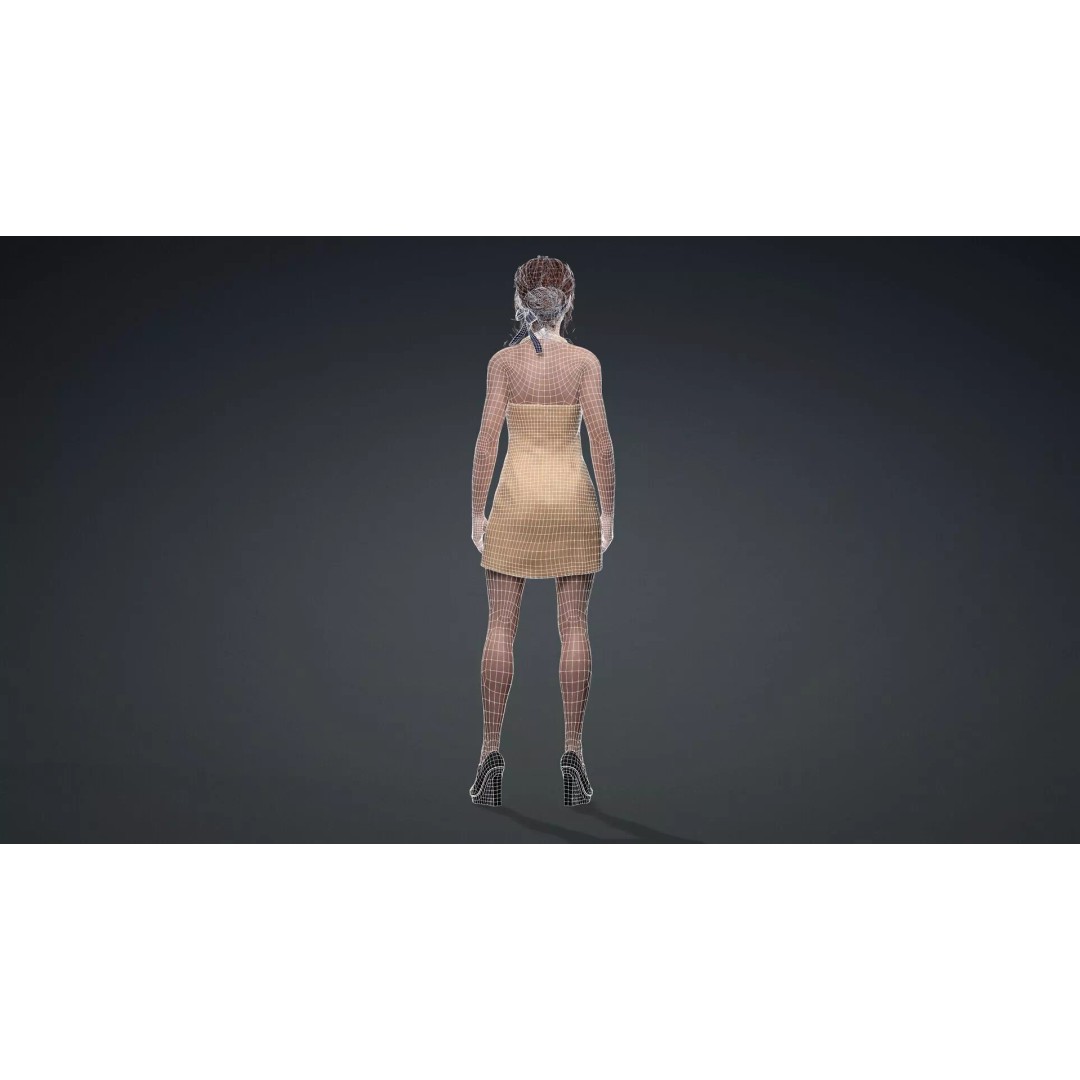 Stylized Girl Character 3D Model – Rigged PBR Asset for Animation - View 16
