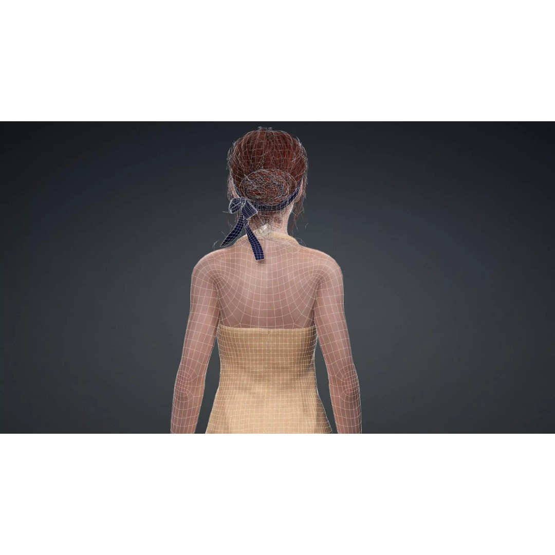 Stylized Girl Character 3D Model – Rigged PBR Asset for Animation - View 17