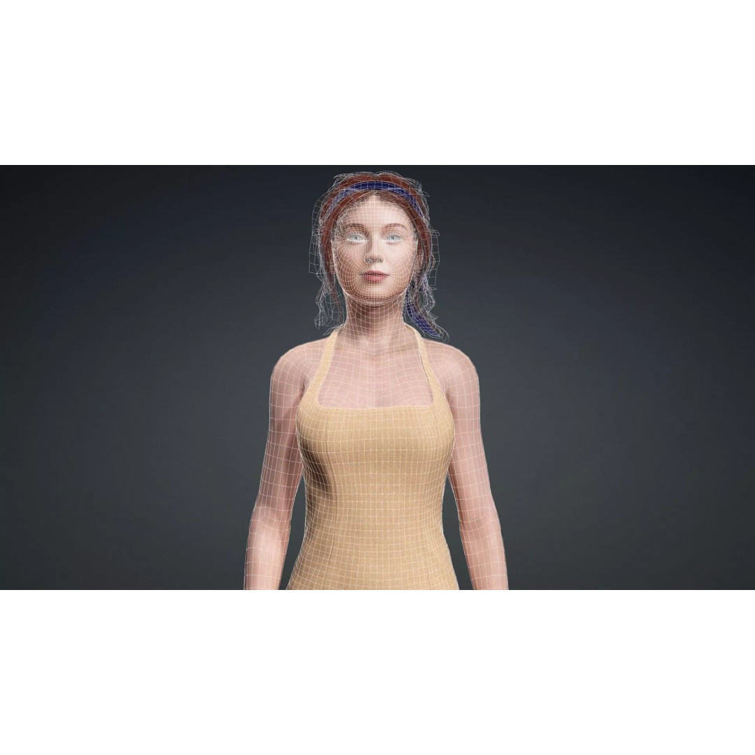 Stylized Girl Character 3D Model – Rigged PBR Asset for Animation - View 18