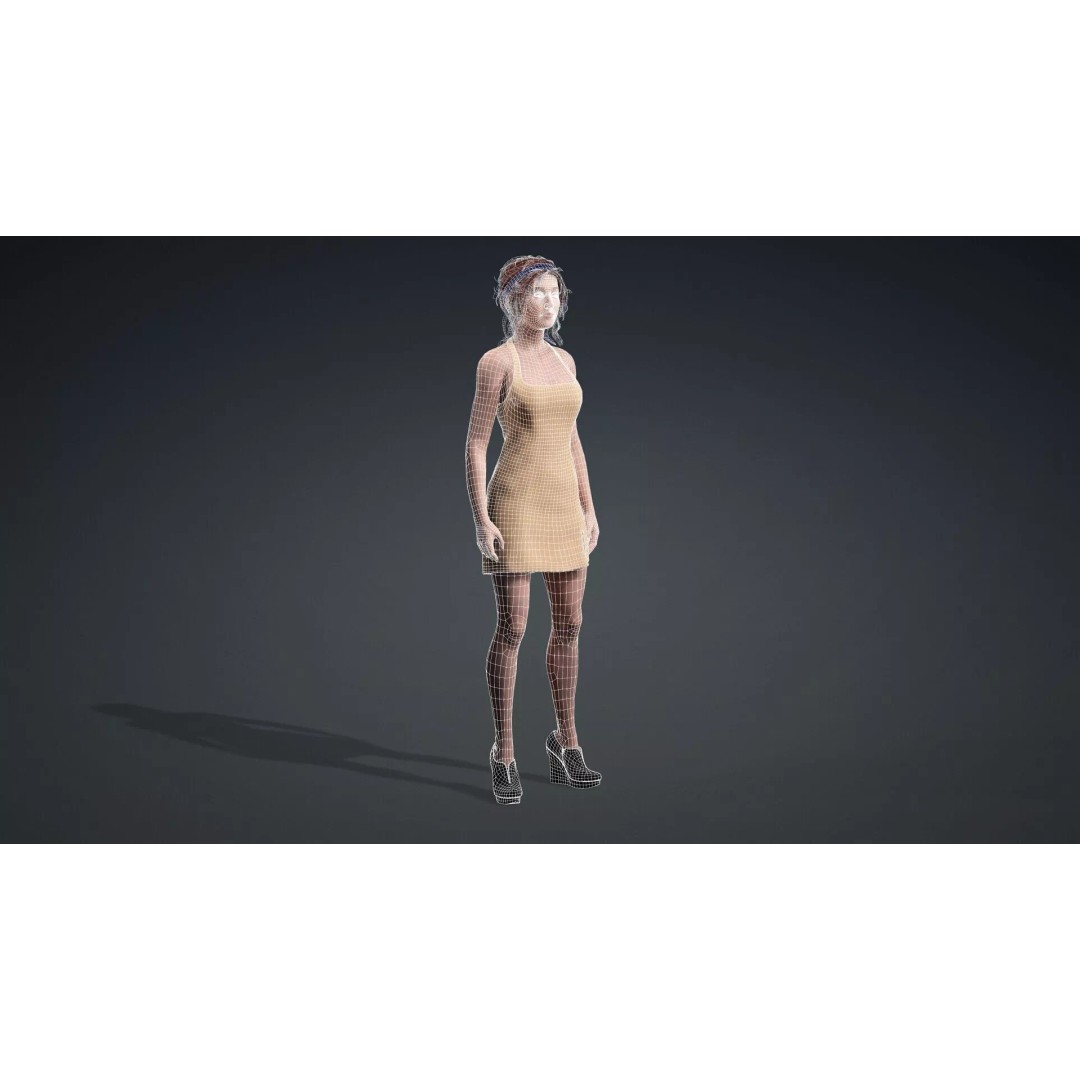 Stylized Girl Character 3D Model – Rigged PBR Asset for Animation - View 21
