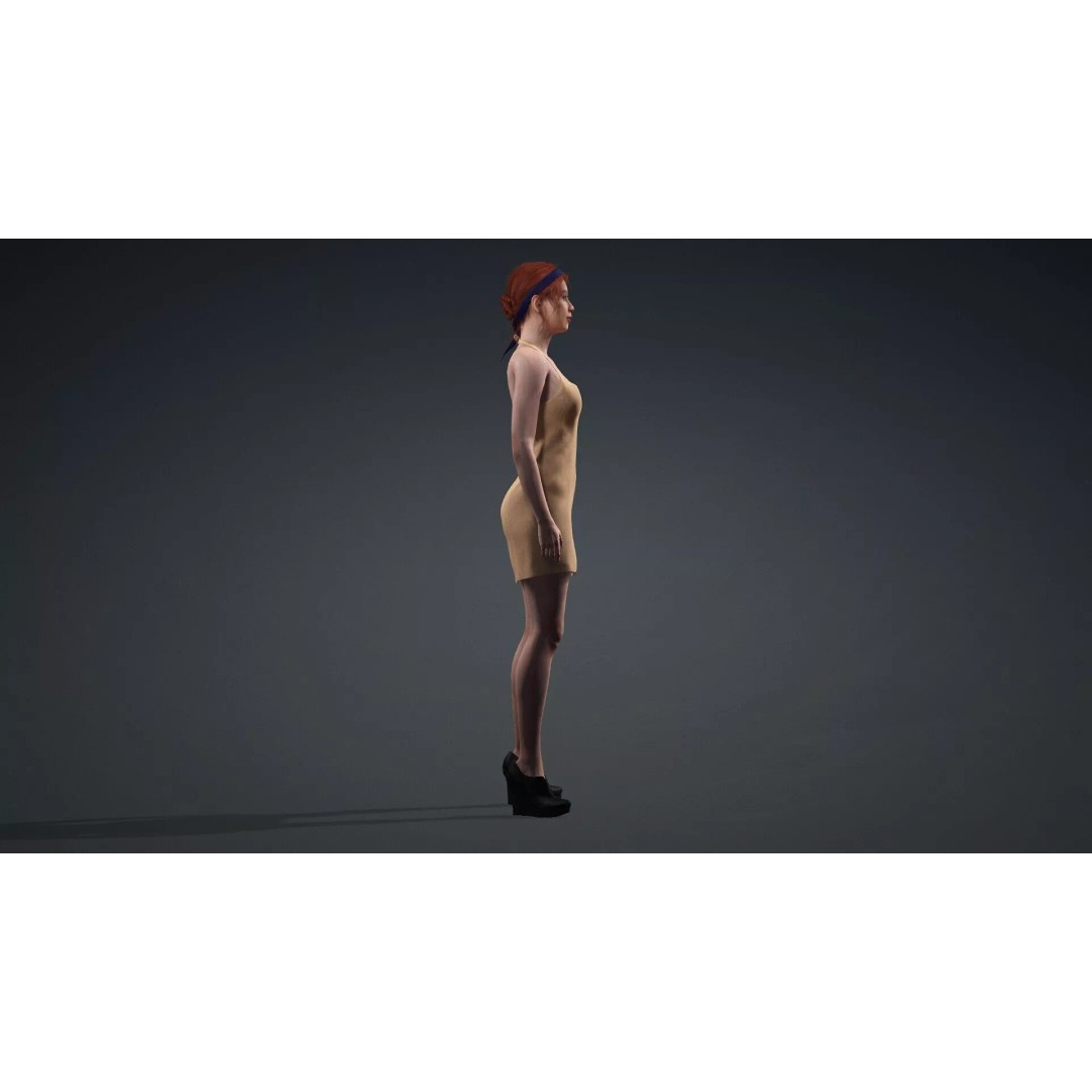 Stylized Girl Character 3D Model – Rigged PBR Asset for Animation - View 4