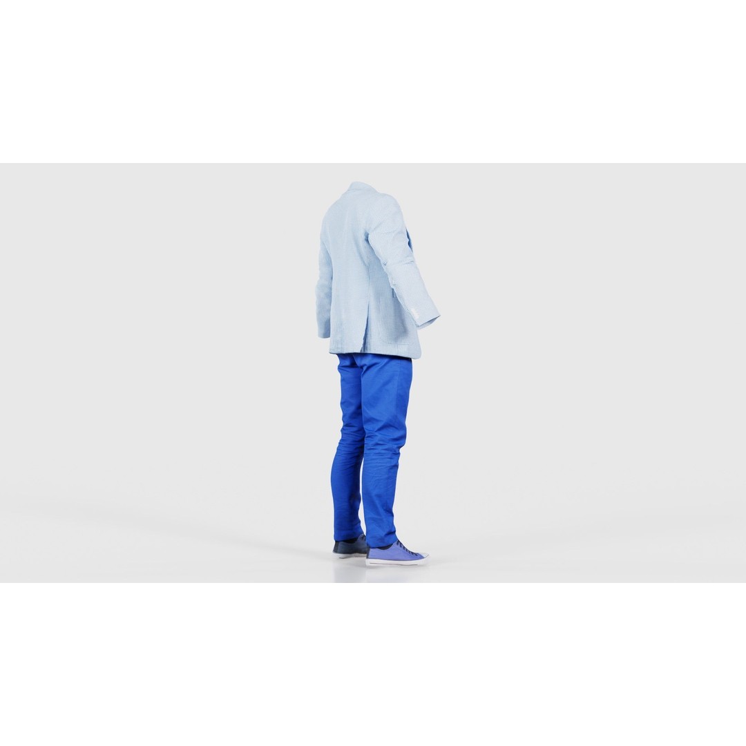 Casual Outfit 3D Model – Low Poly Character Clothing, FBX - View 21