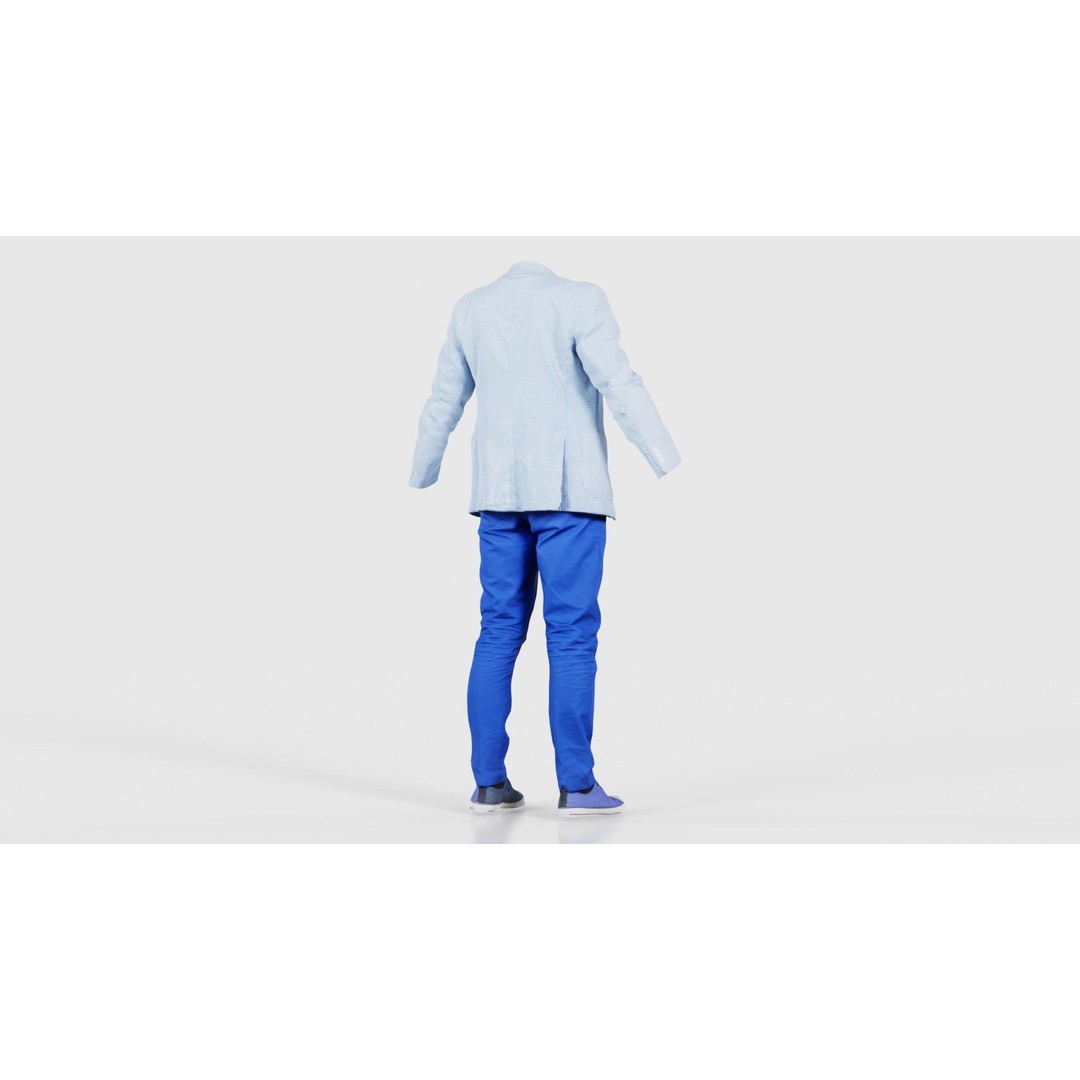 Casual Outfit 3D Model – Low Poly Character Clothing, FBX - View 22