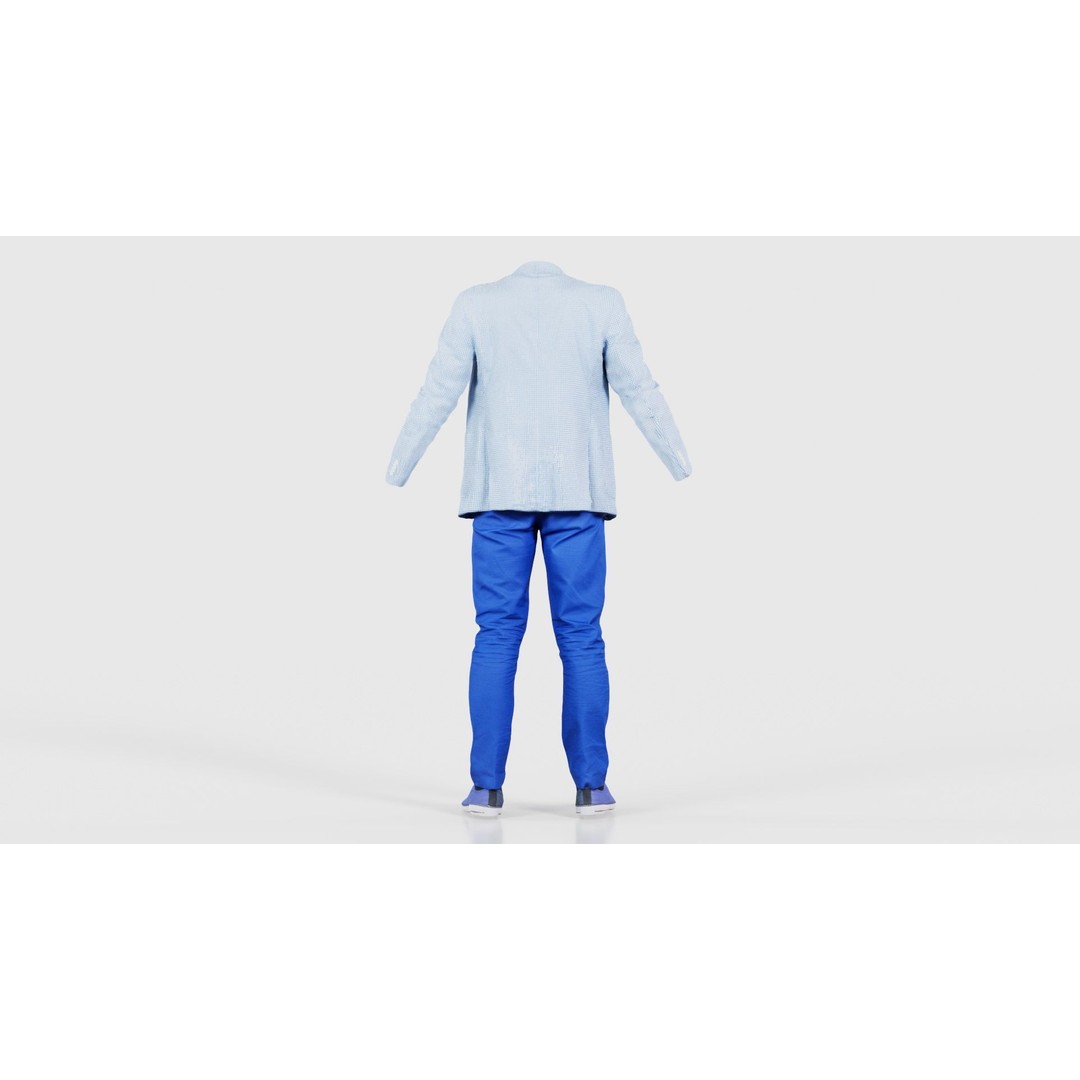 Casual Outfit 3D Model – Low Poly Character Clothing, FBX - View 23