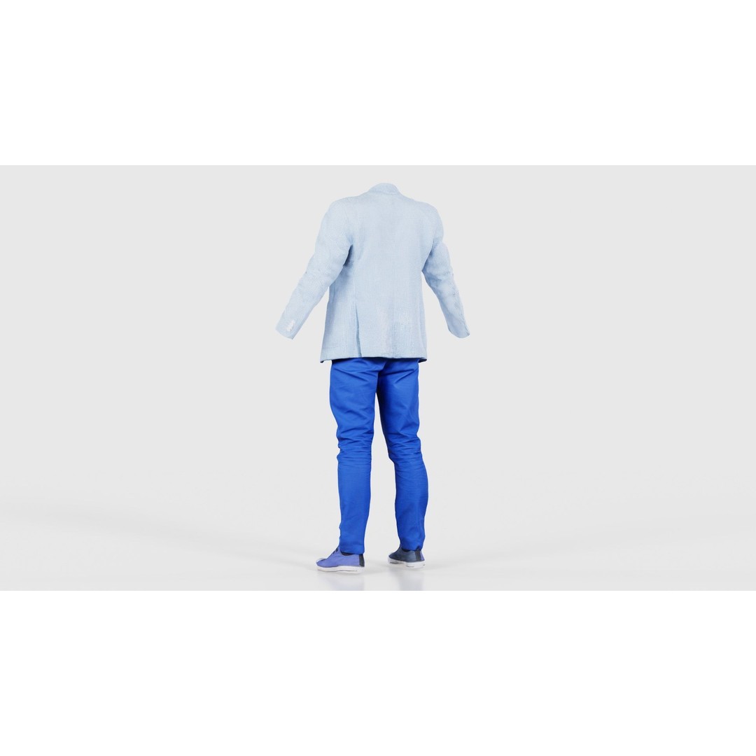 Casual Outfit 3D Model – Low Poly Character Clothing, FBX - View 24