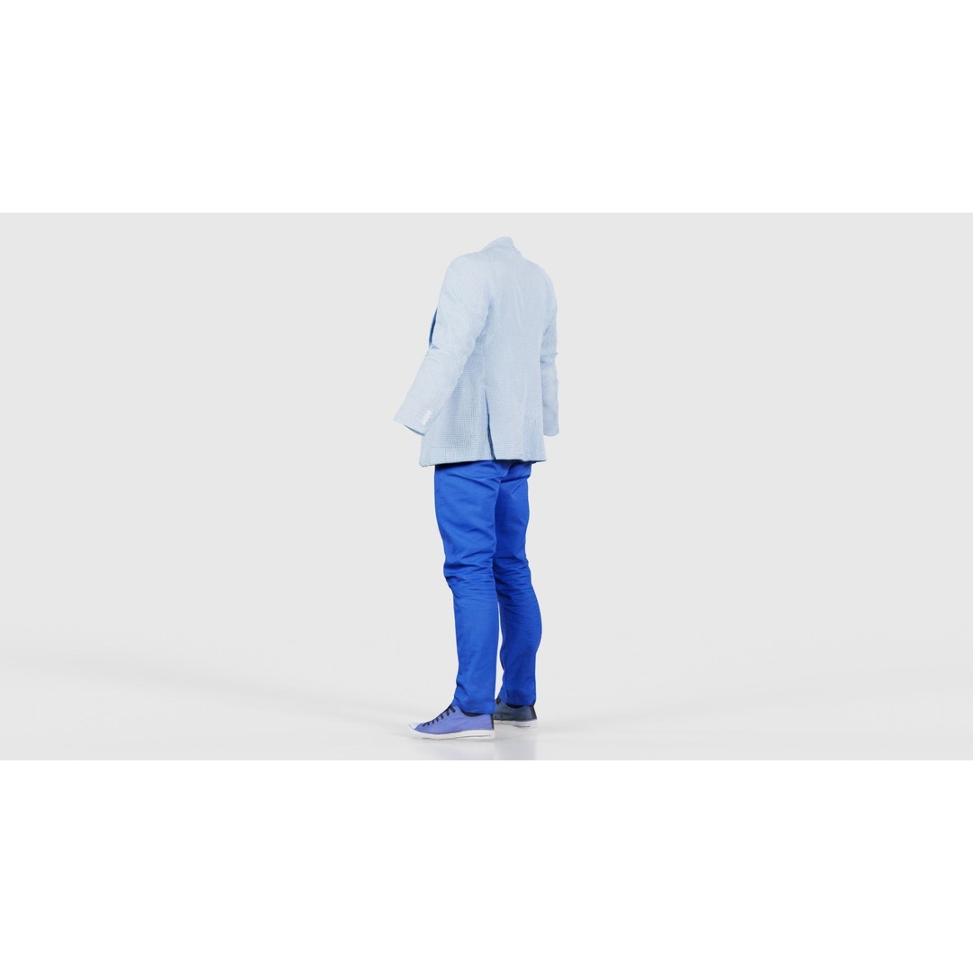 Casual Outfit 3D Model – Low Poly Character Clothing, FBX - View 25