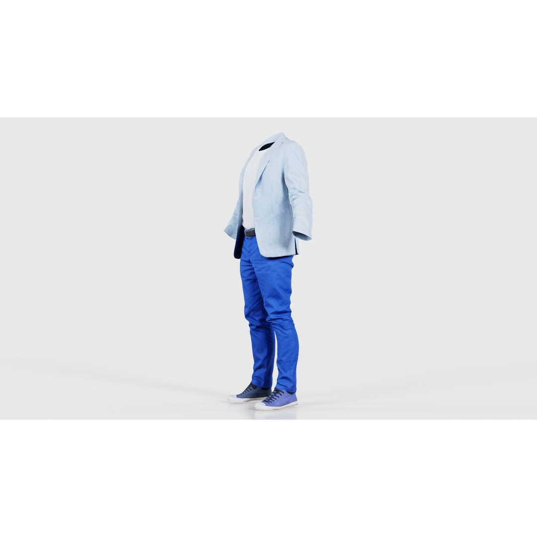 Casual Outfit 3D Model – Low Poly Character Clothing, FBX - View 27