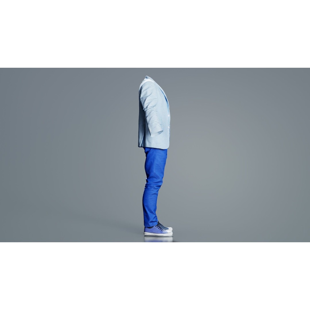 Casual Outfit 3D Model – Low Poly Character Clothing, FBX - View 4