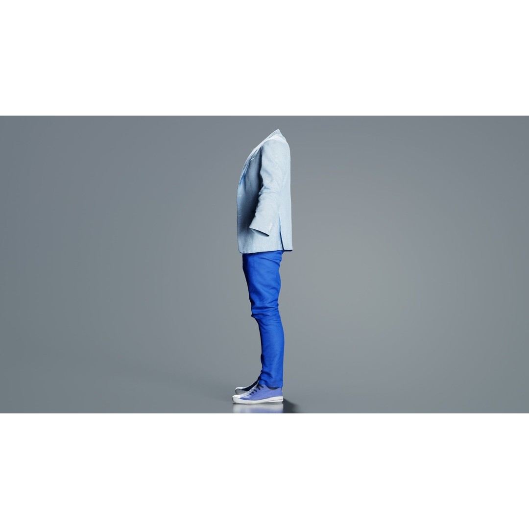 Casual Outfit 3D Model – Low Poly Character Clothing, FBX - View 5