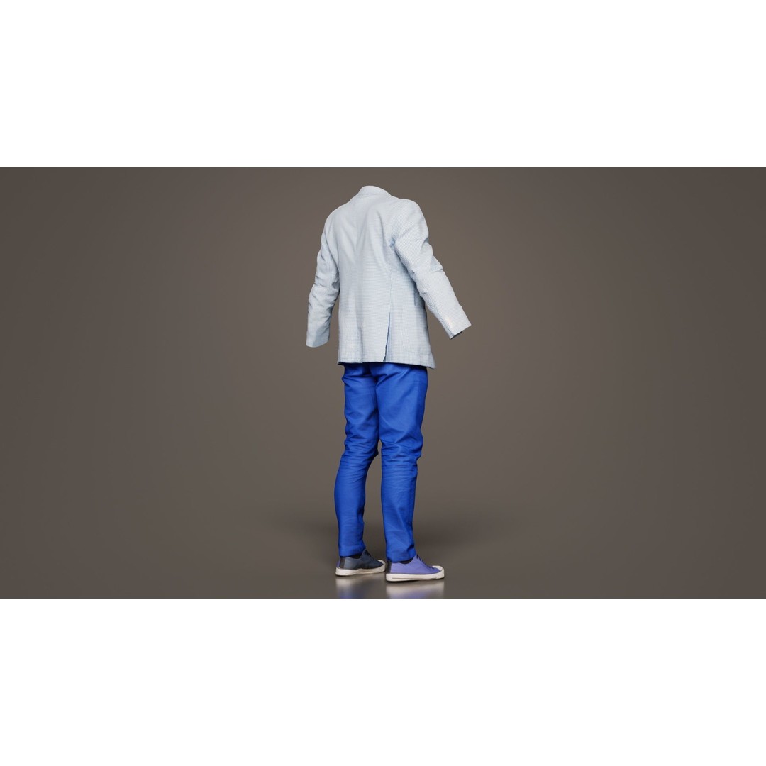 Casual Outfit 3D Model – Low Poly Character Clothing, FBX - View 6