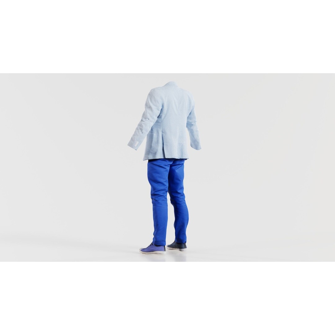 Casual Outfit 3D Model – Low Poly Character Clothing, FBX - View 7