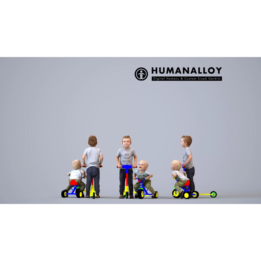 Young Caucasian Boy 3D Model – Casual Character for Animation, FBX - View 3