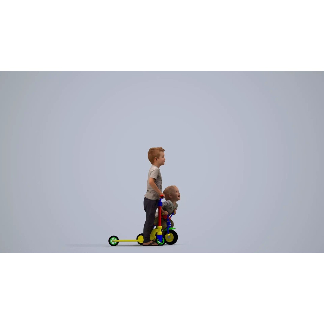 Young Caucasian Boy 3D Model – Casual Character for Animation, FBX - View 6