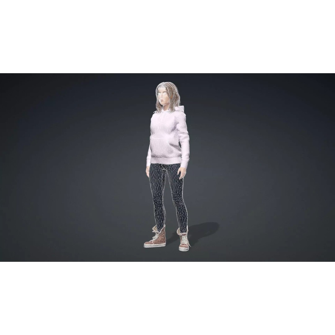 Realistic Woman Character 3D Model – Rigged Game-Ready FBX