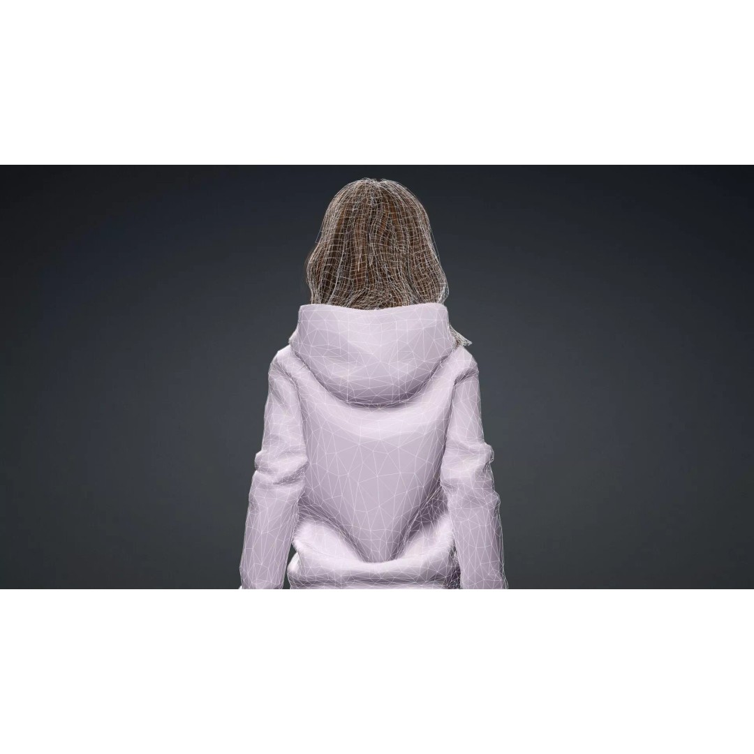 Realistic Woman Character 3D Model – Rigged Game-Ready FBX - View 17
