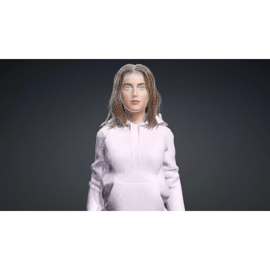 Realistic Woman Character 3D Model – Rigged Game-Ready FBX - View 18