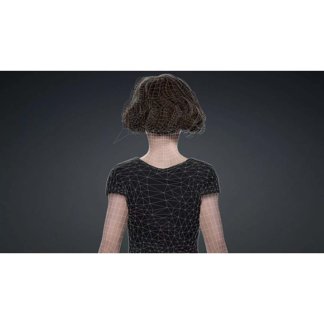 Beautiful Female Character 3D Model – Game Ready Rigged Asset, FBX - View 17