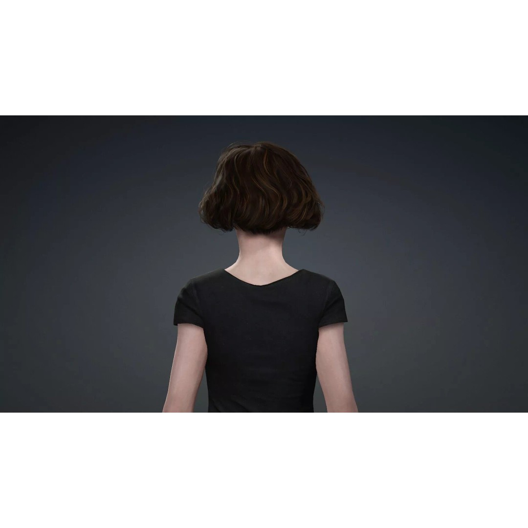 Beautiful Female Character 3D Model – Game Ready Rigged Asset, FBX - View 7