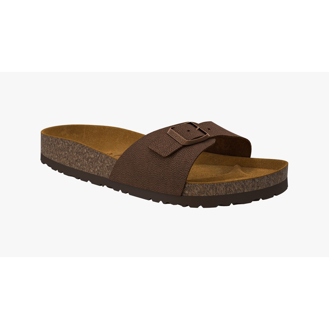 Birkenstock Madrid 3D Model – Brown Leather Sandals, FBX & V-Ray - View 11