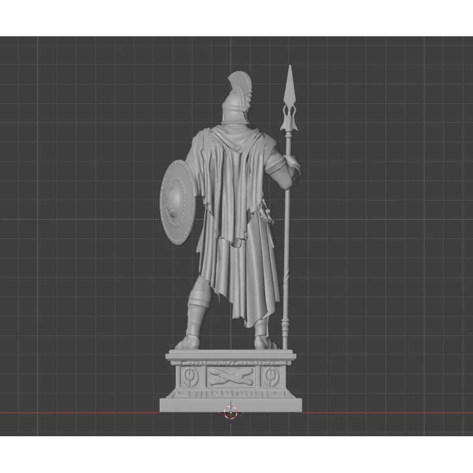 Ares Statue 3D Model – High Poly Greek Roman God, FBX, PBR - View 10