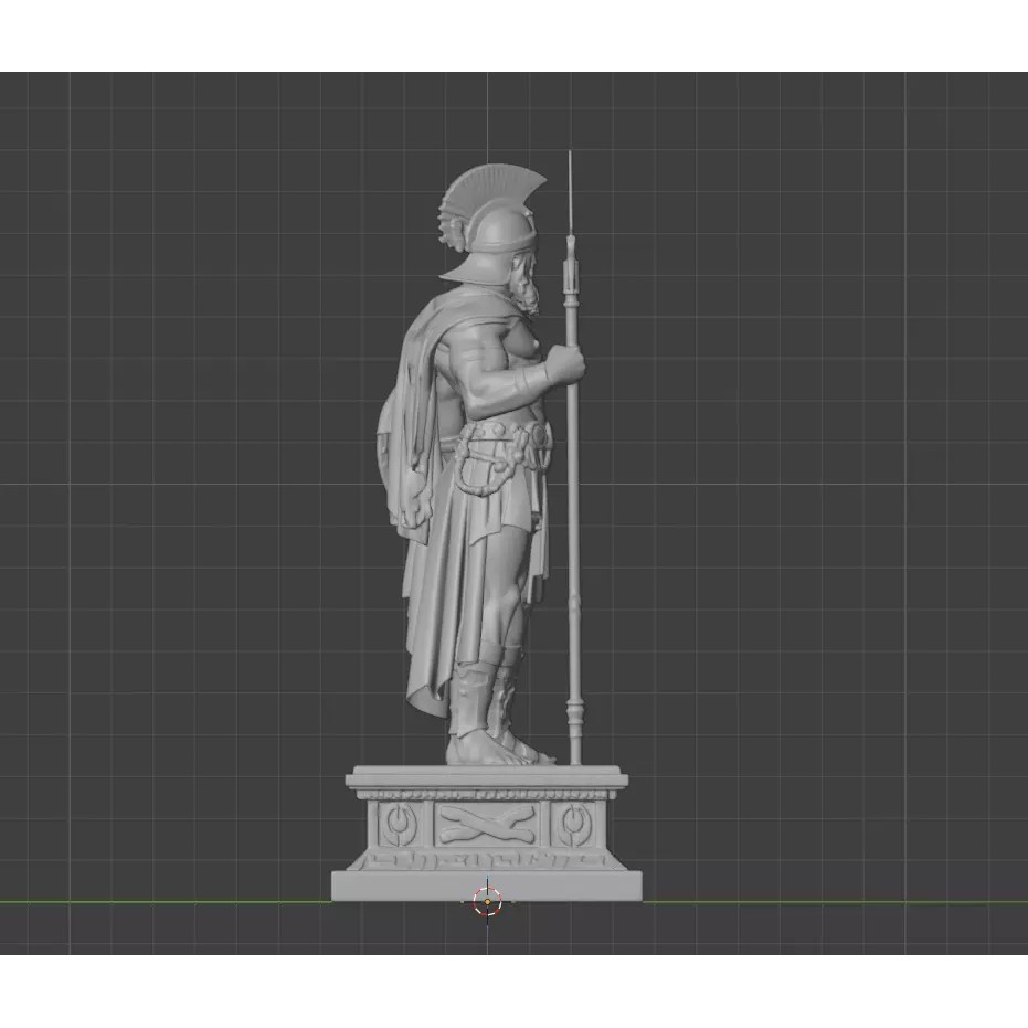 Ares Statue 3D Model – High Poly Greek Roman God, FBX, PBR - View 11