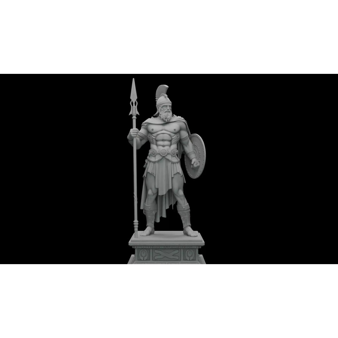 Ares Statue 3D Model – High Poly Greek Roman God, FBX, PBR - View 3