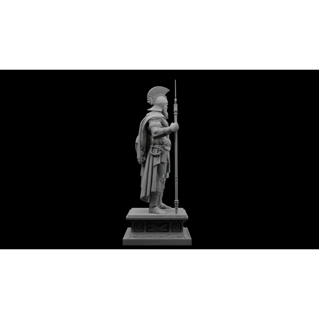 Ares Statue 3D Model – High Poly Greek Roman God, FBX, PBR - View 5