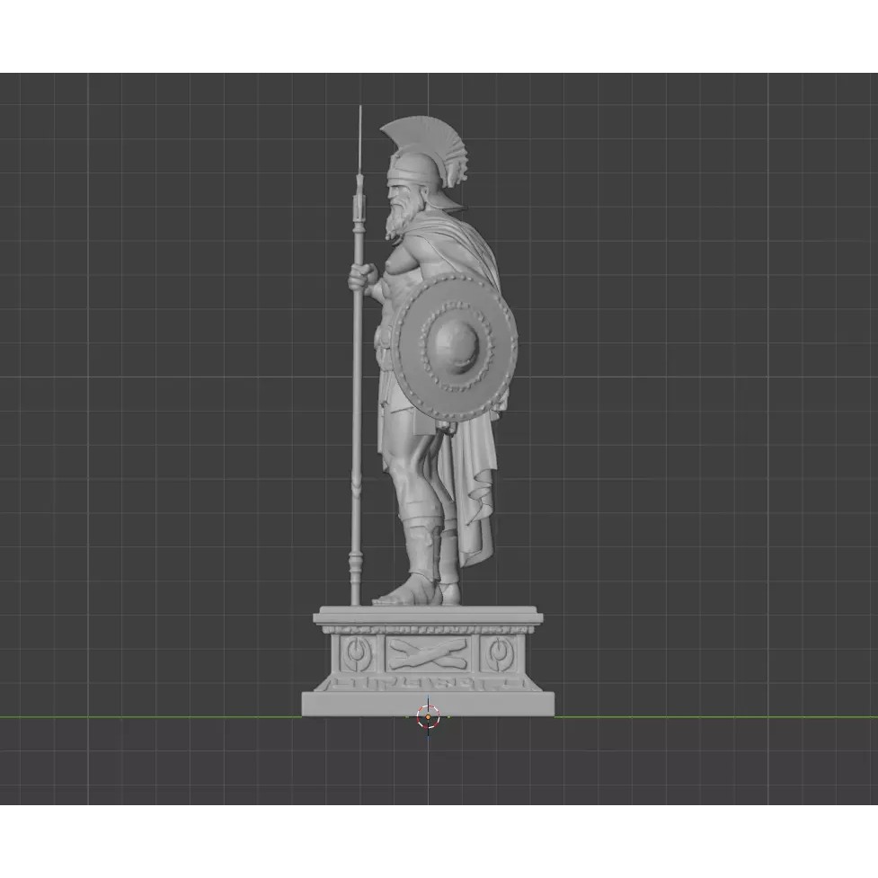 Ares Statue 3D Model – High Poly Greek Roman God, FBX, PBR - View 9