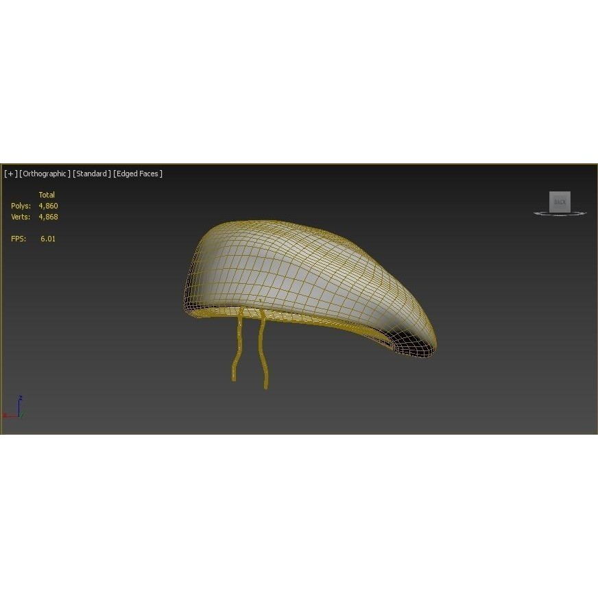 Human Hand 3D Model – Low Poly Character with Olive Green Beret - View 53