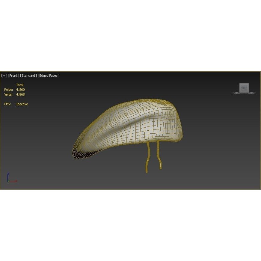 Human Hand 3D Model – Low Poly Character with Olive Green Beret - View 55