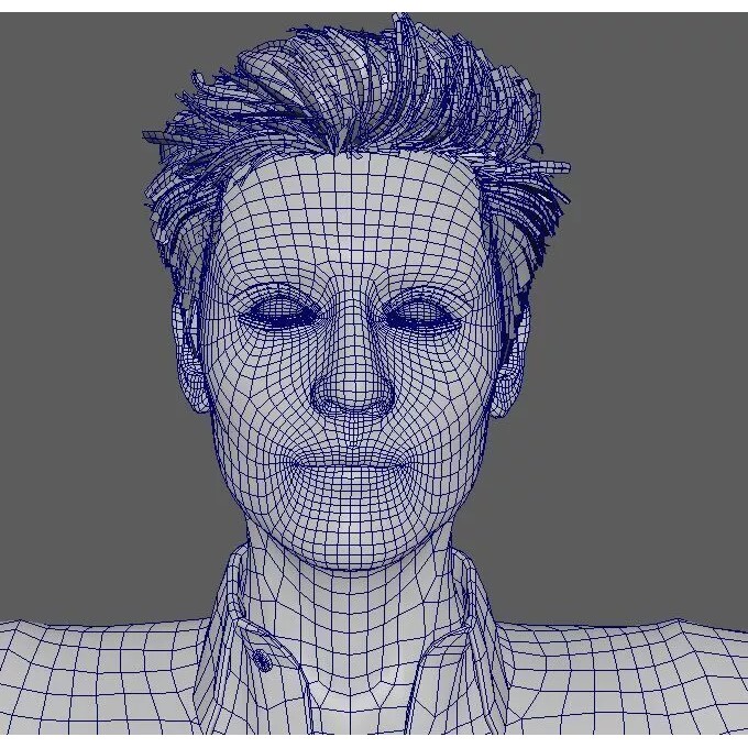 Hu Ge 3D Model – Low Poly Rigged Character for Animation, FBX - View 16