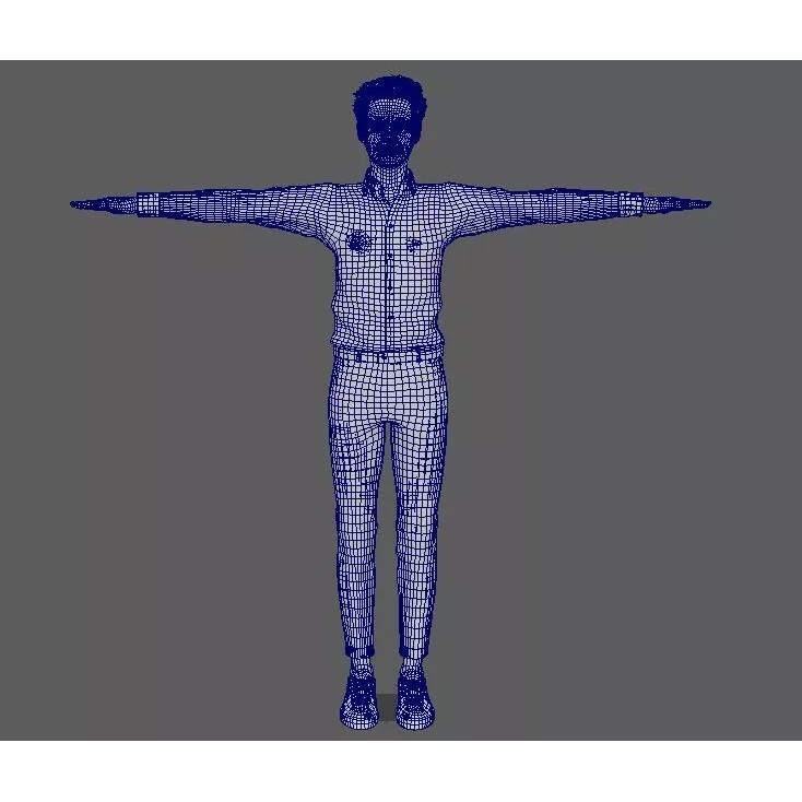 Hu Ge 3D Model – Low Poly Rigged Character for Animation, FBX - View 17