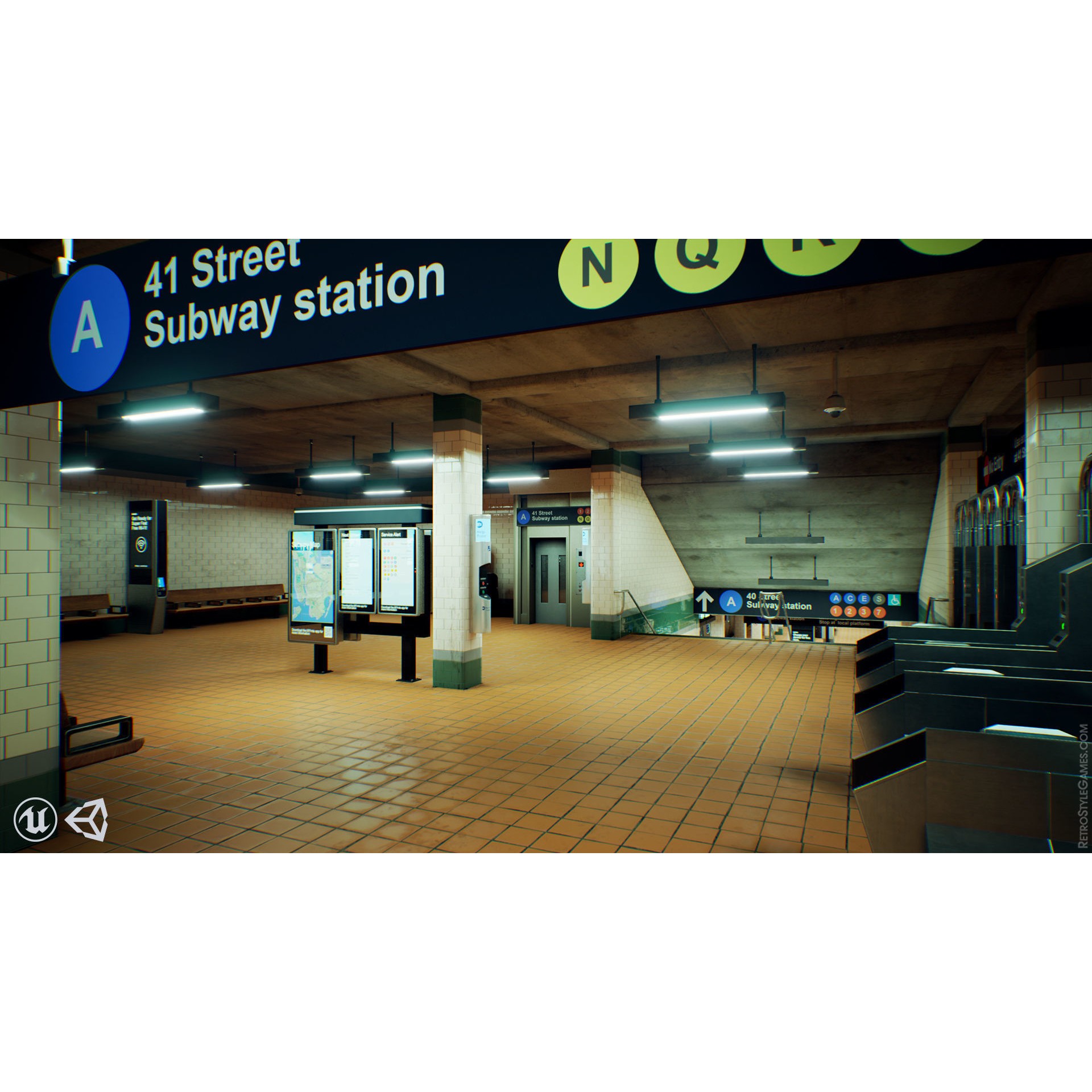 Subway Realm - Low-Poly Game-Ready 3D Model - View 10