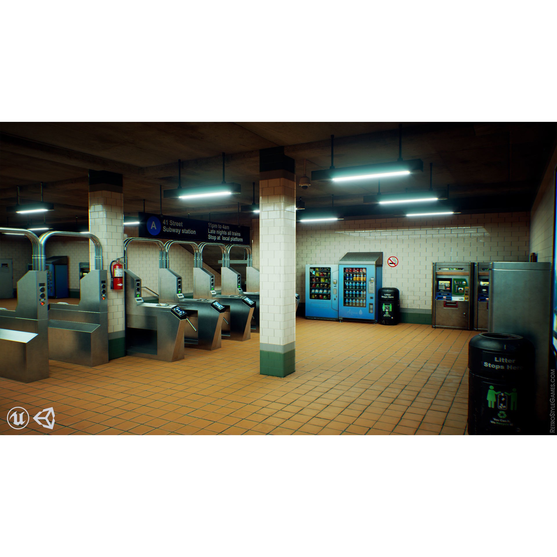Subway Realm - Low-Poly Game-Ready 3D Model - View 13