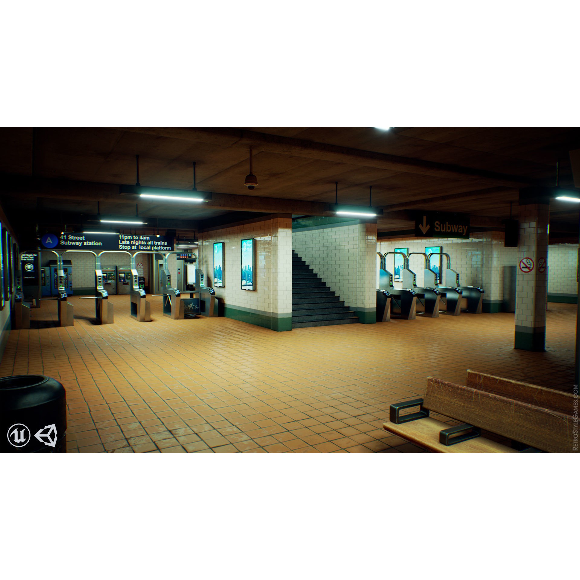 Subway Realm - Low-Poly Game-Ready 3D Model - View 14