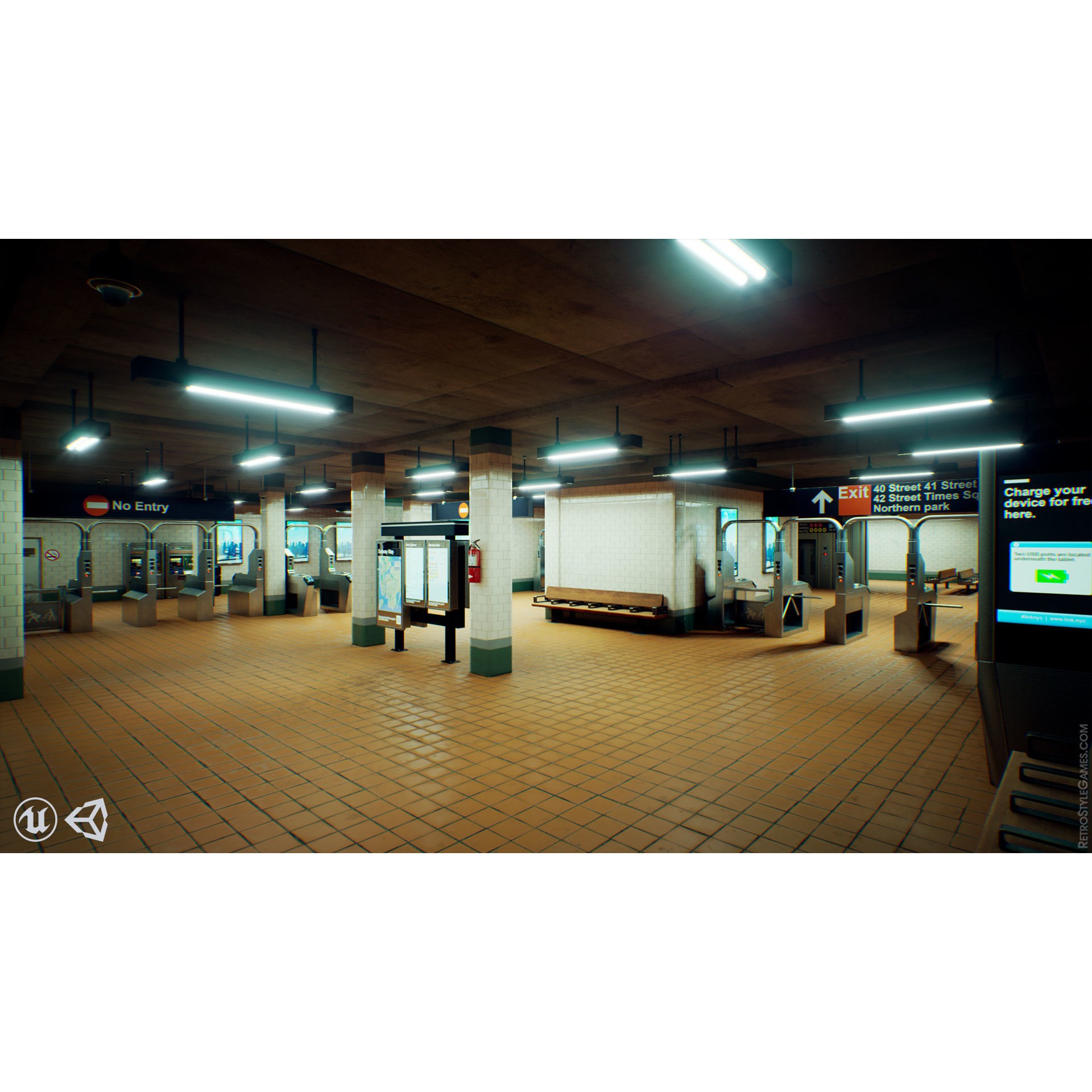 Subway Realm - Low-Poly Game-Ready 3D Model - View 15