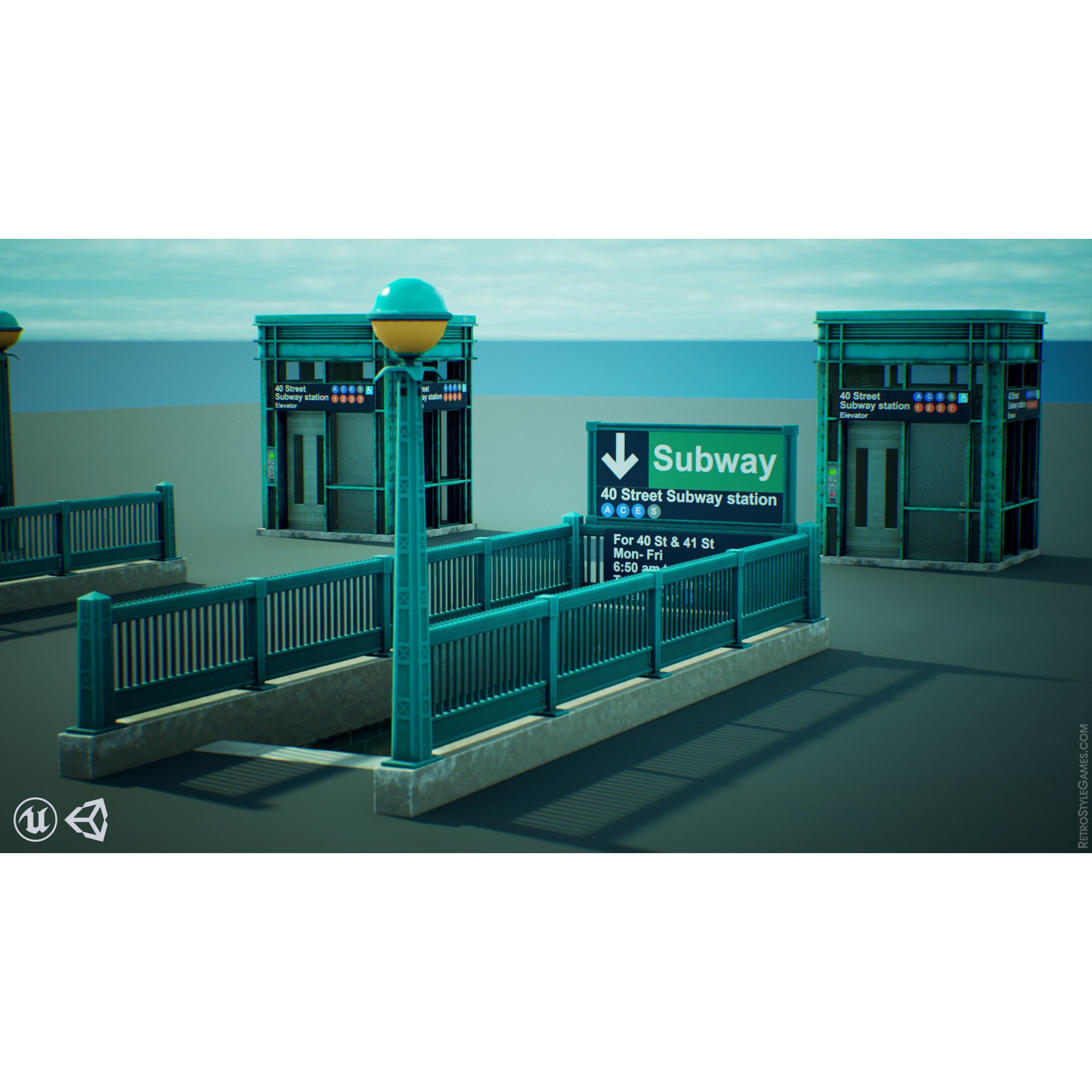 Subway Realm - Low-Poly Game-Ready 3D Model - View 18