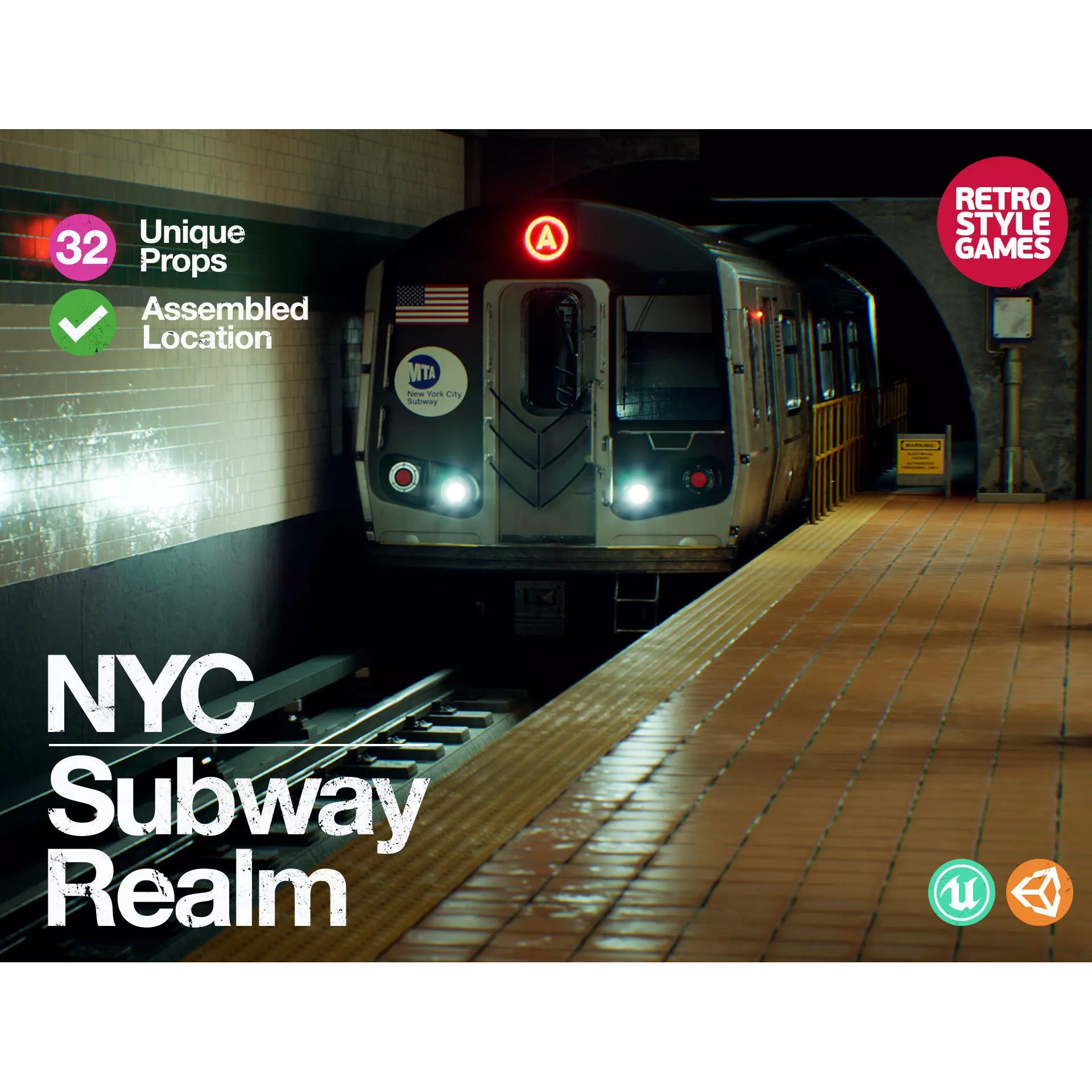 Subway Realm - Low-Poly Game-Ready 3D Model - View 2