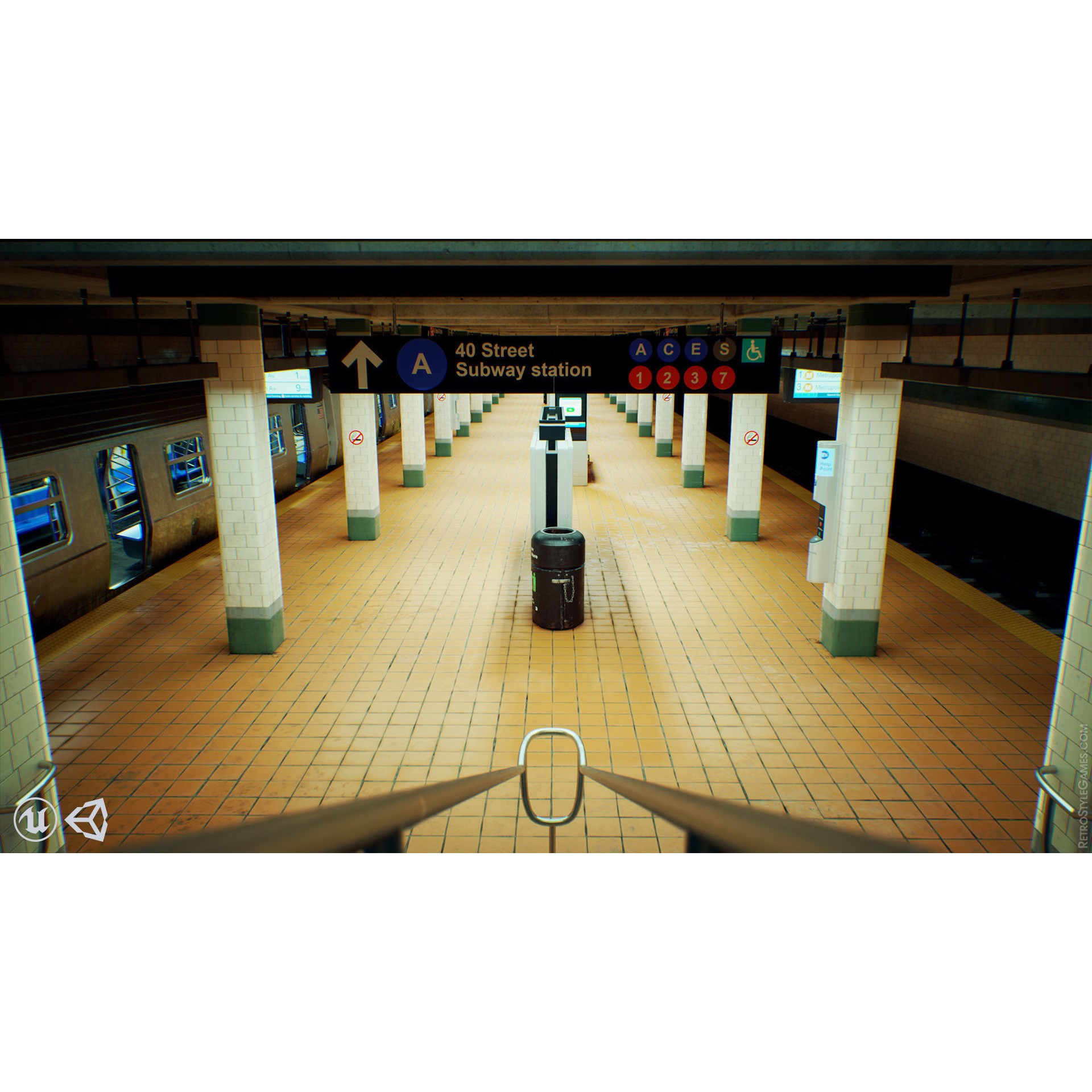 Subway Realm - Low-Poly Game-Ready 3D Model - View 4