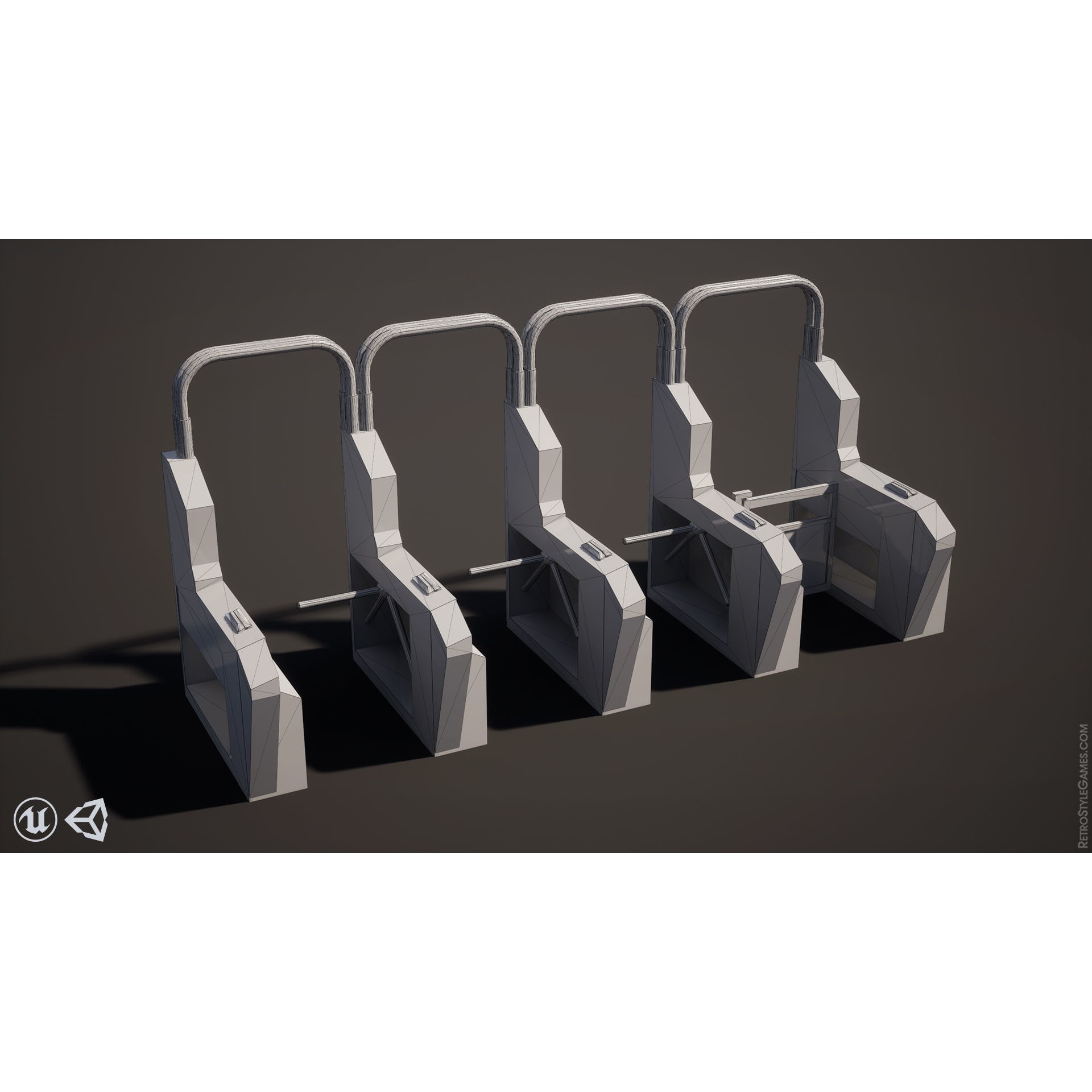 Subway Realm - Low-Poly Game-Ready 3D Model - View 47