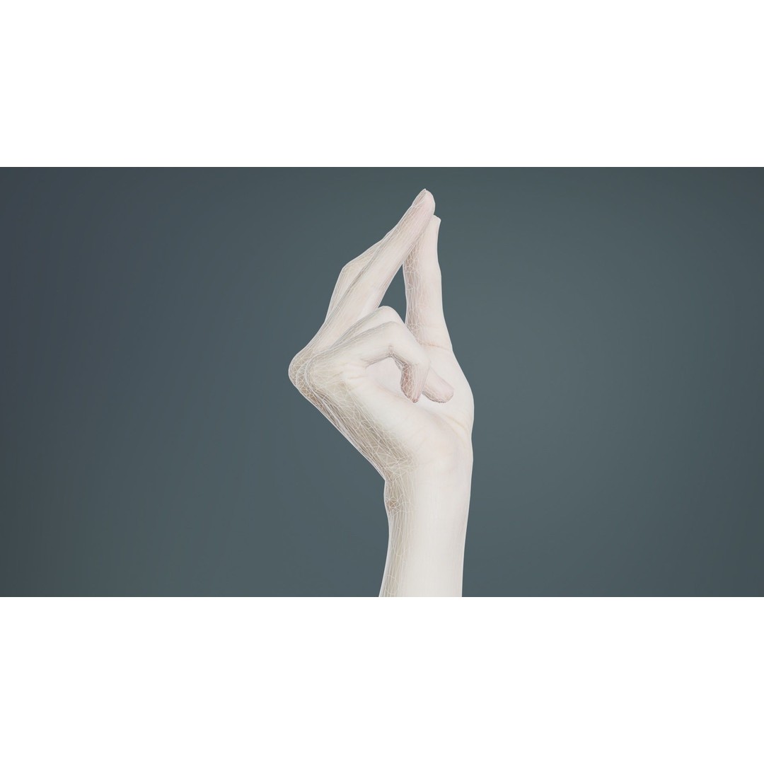 Single Hand 3D Model – Low Poly Character Asset, FBX, PBR - View 12