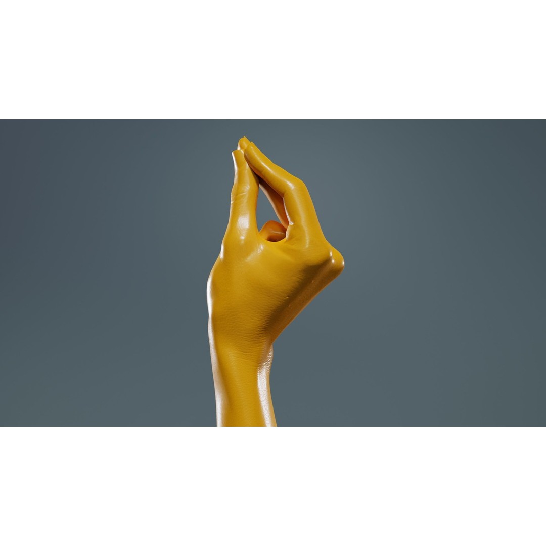 Single Hand 3D Model – Low Poly Character Asset, FBX, PBR - View 14
