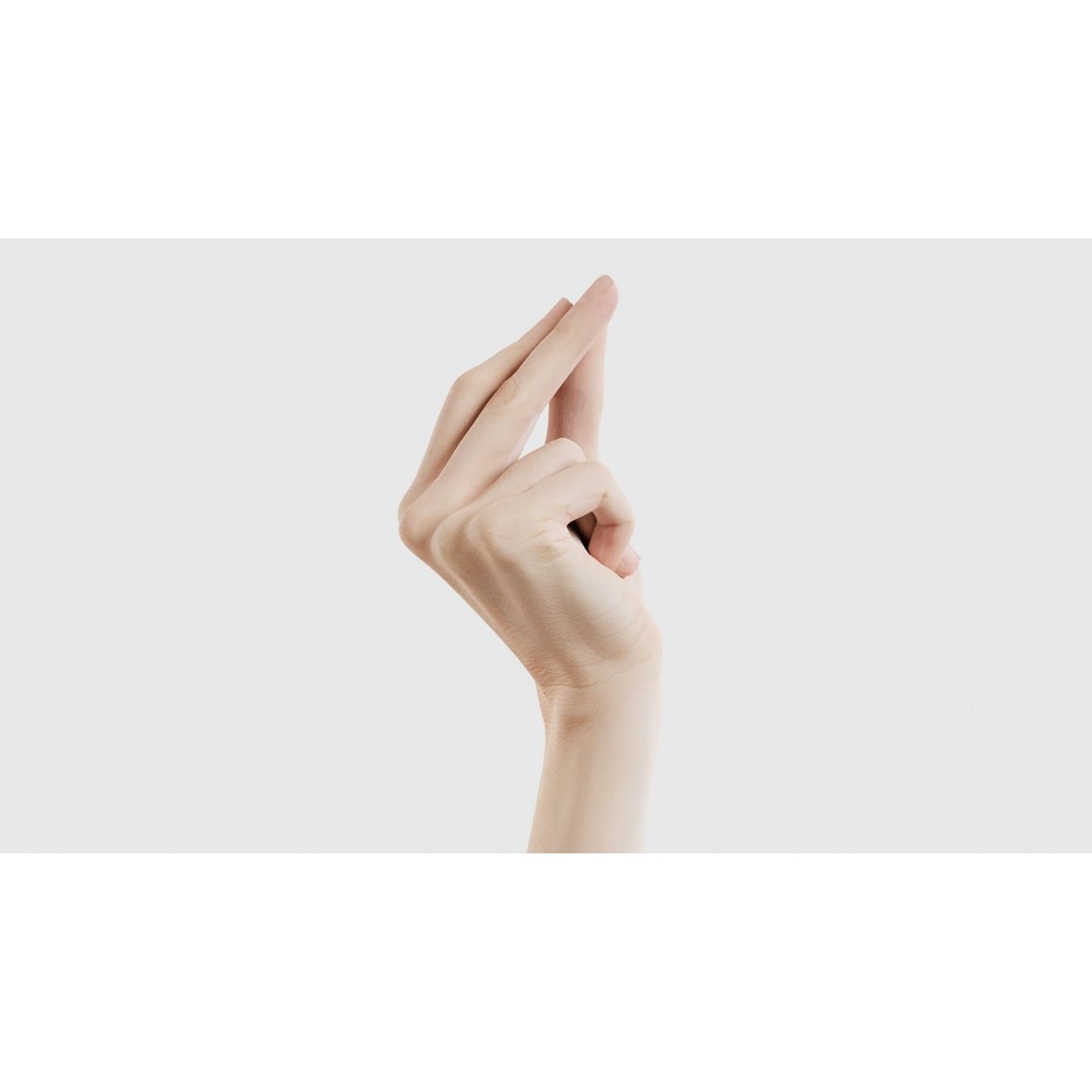 Single Hand 3D Model – Low Poly Character Asset, FBX, PBR - View 24