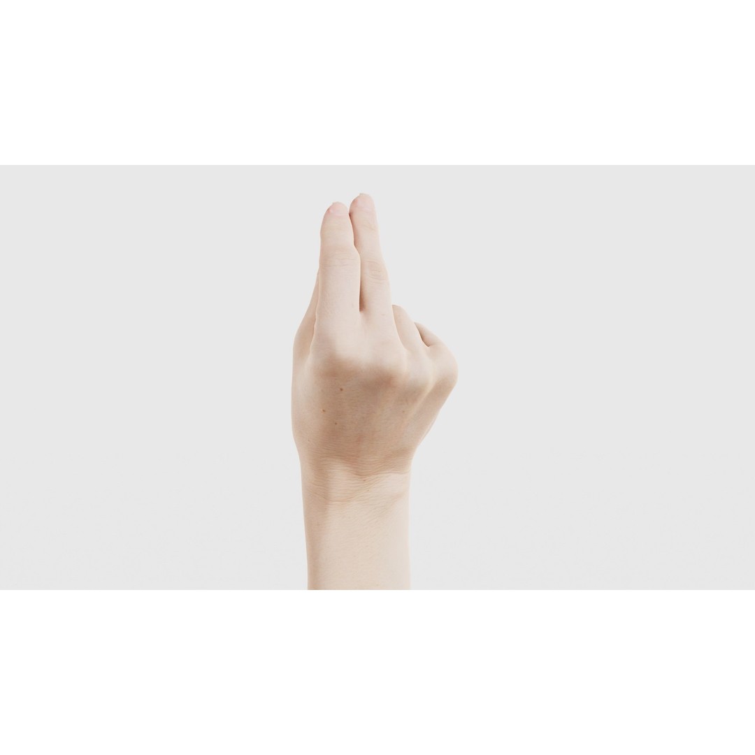 Single Hand 3D Model – Low Poly Character Asset, FBX, PBR - View 27