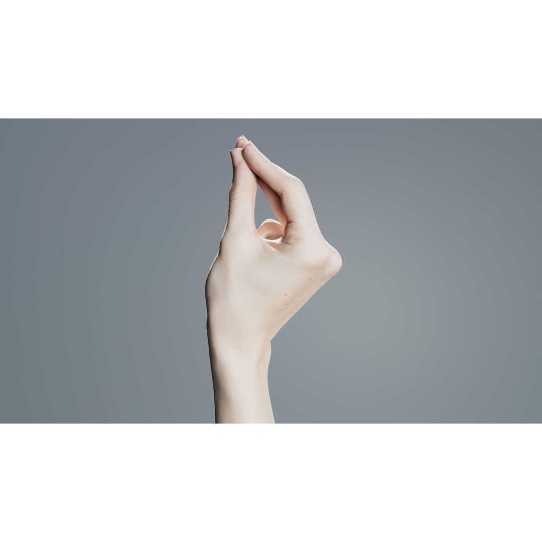 Single Hand 3D Model – Low Poly Character Asset, FBX, PBR - View 3