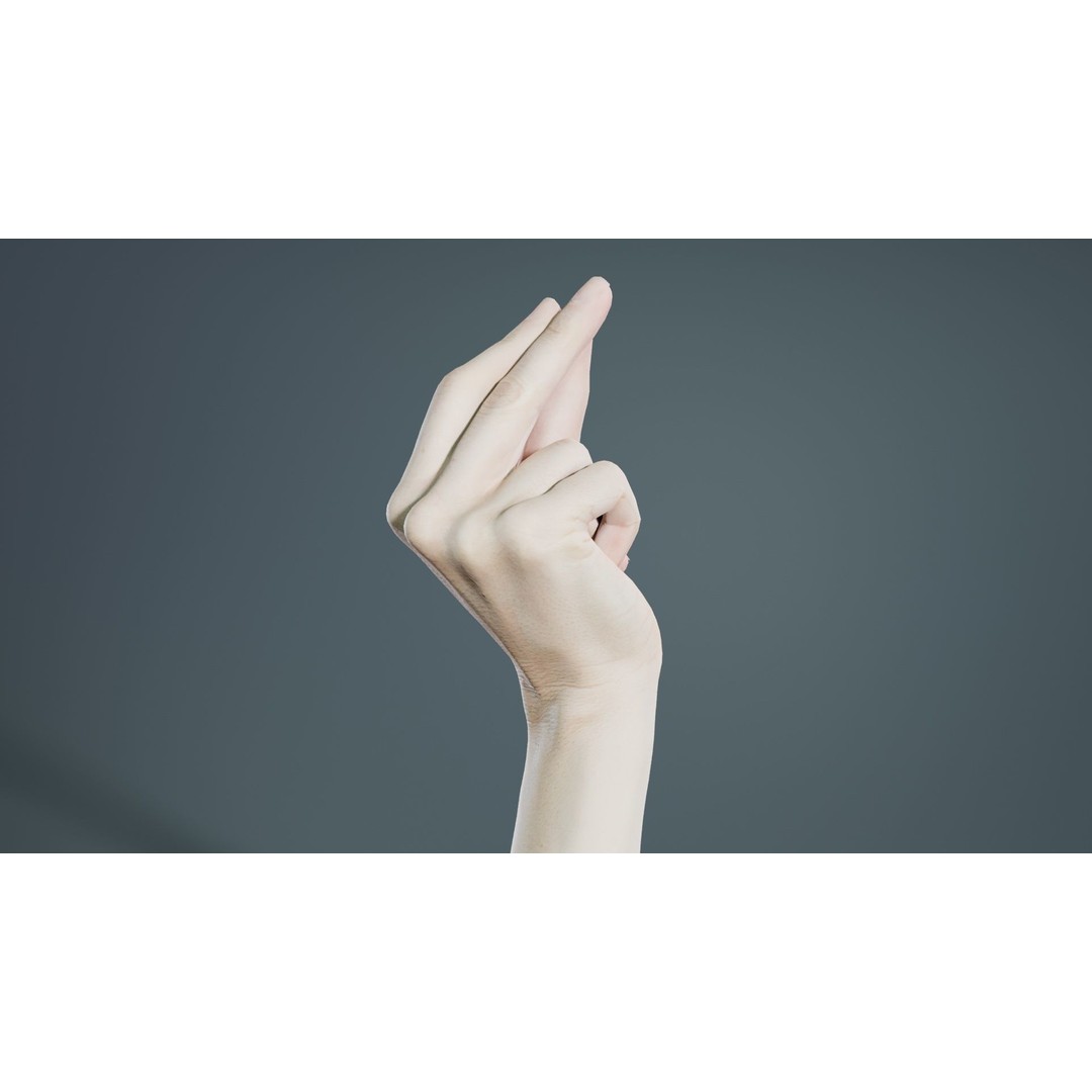 Single Hand 3D Model – Low Poly Character Asset, FBX, PBR - View 6
